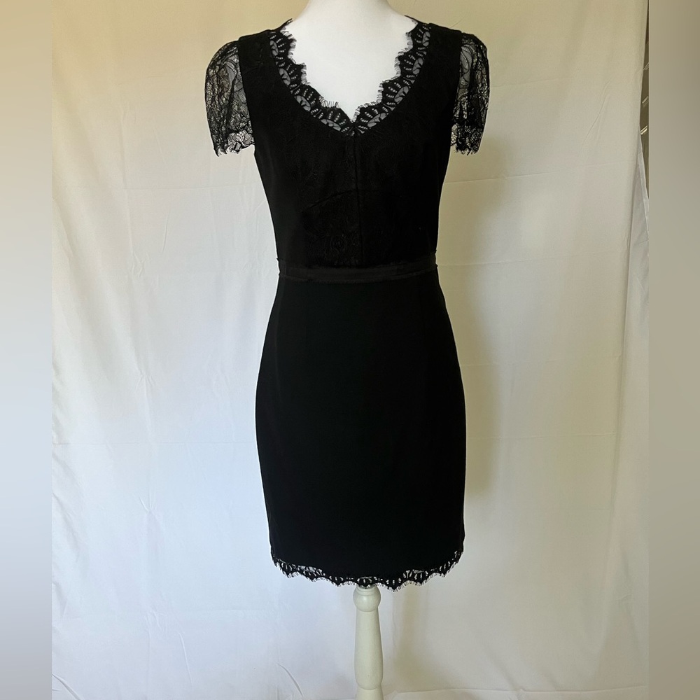Rebecca Taylor Black Lace Mini Dress -Size: 4